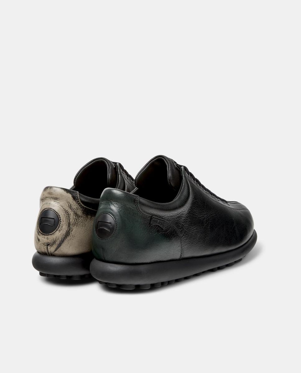 Sapatilhas de Pele Pelotas Ariel Hella Twins com Atacadores Preto-3