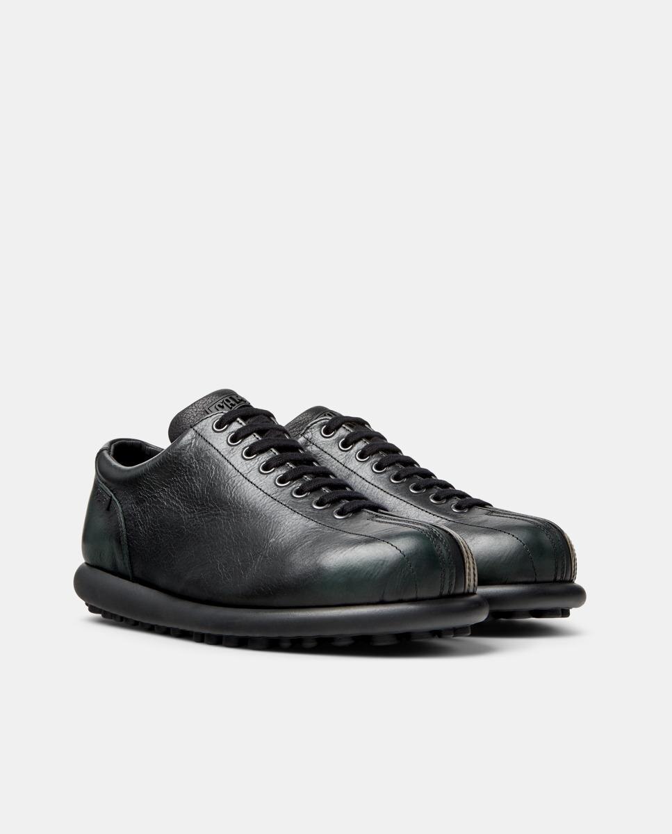 Sapatilhas de Pele Pelotas Ariel Hella Twins com Atacadores Preto-5