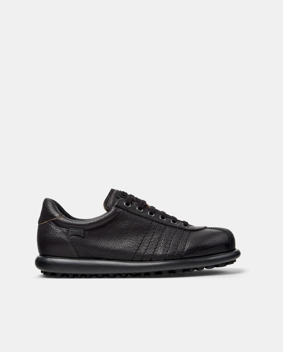 Sapatilhas Desportivas Pelotas Ariel com Atacadores em Pele Preto-1