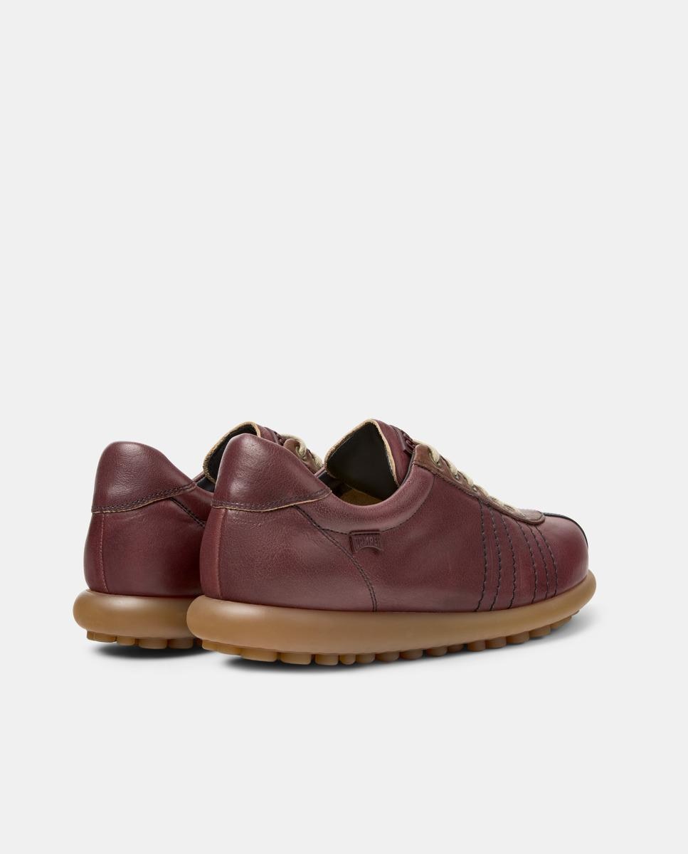 Sapatilhas Desportivas Pelotas Ariel com Atacadores em Pele Bordeaux-3