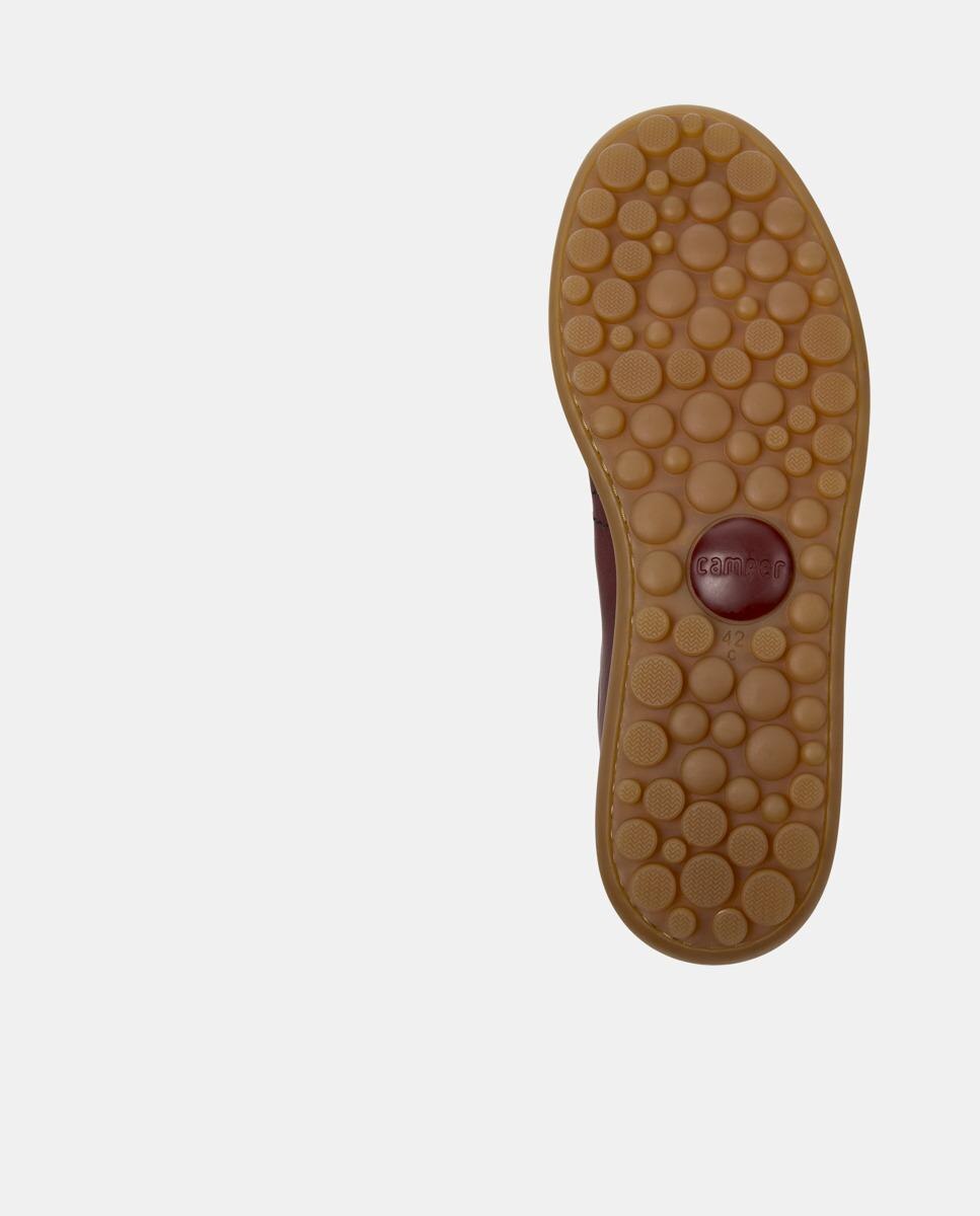 Sapatilhas Desportivas Pelotas Ariel com Atacadores em Pele Bordeaux-4