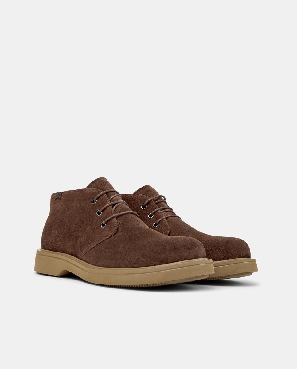 Botins de Pele Norman Castanho-5