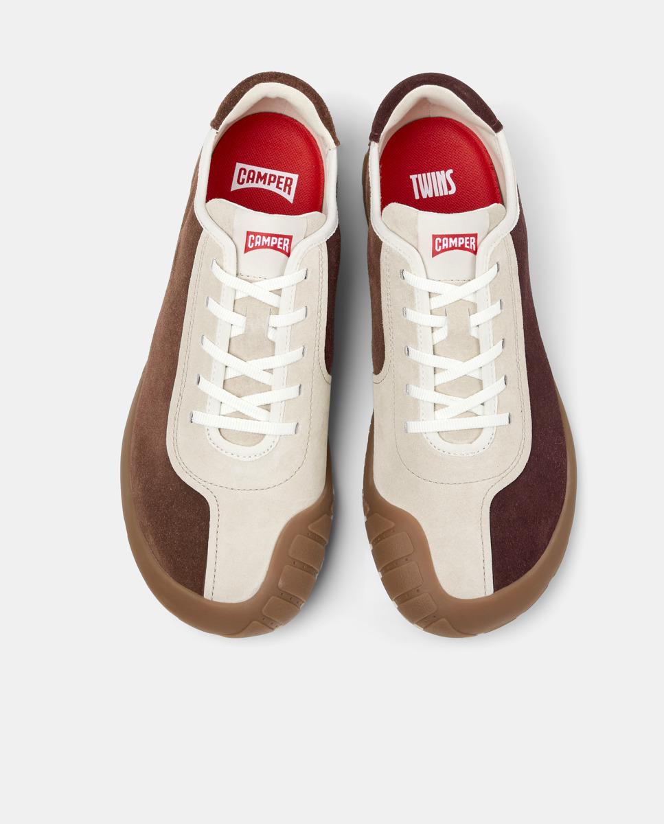 Sapatilhas Desportivas Peu Path Twins com Atacadores em Pele Castanho-2