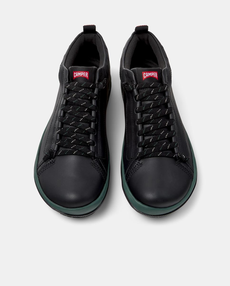 Sapatilhas de Pele Peu Pista Gm com Atacadores Preto / Verde-2