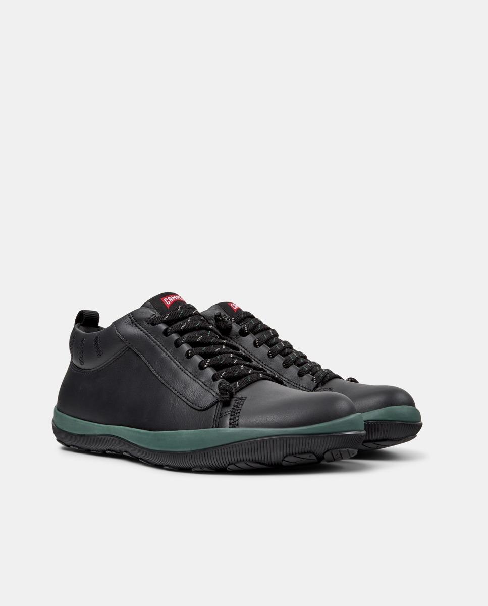Sapatilhas de Pele Peu Pista Gm com Atacadores Preto / Verde-5