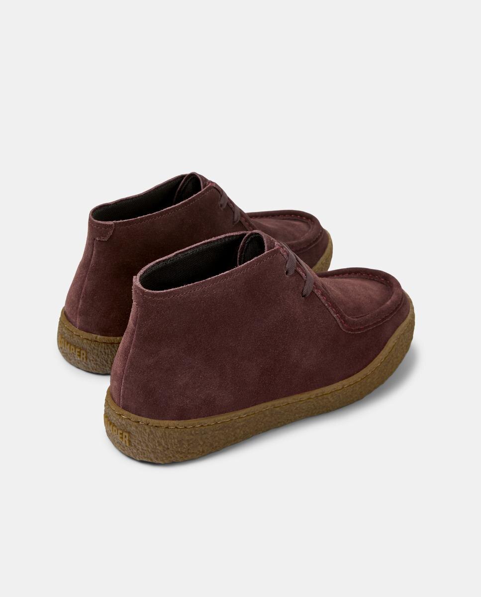 Botins de Pele Peu Terreno Bordeaux-3