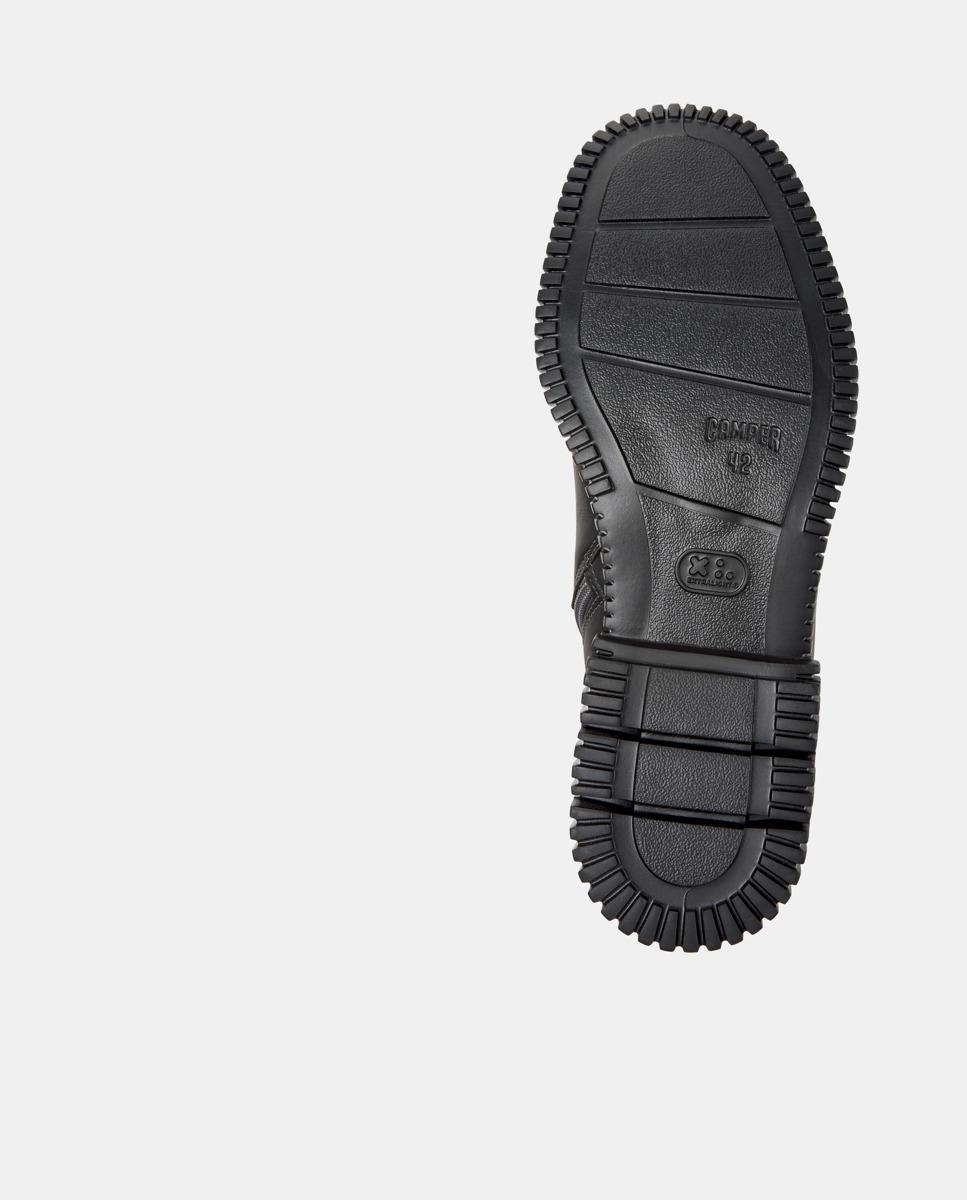 Botins de Pele Pix Cinzento / Preto-4