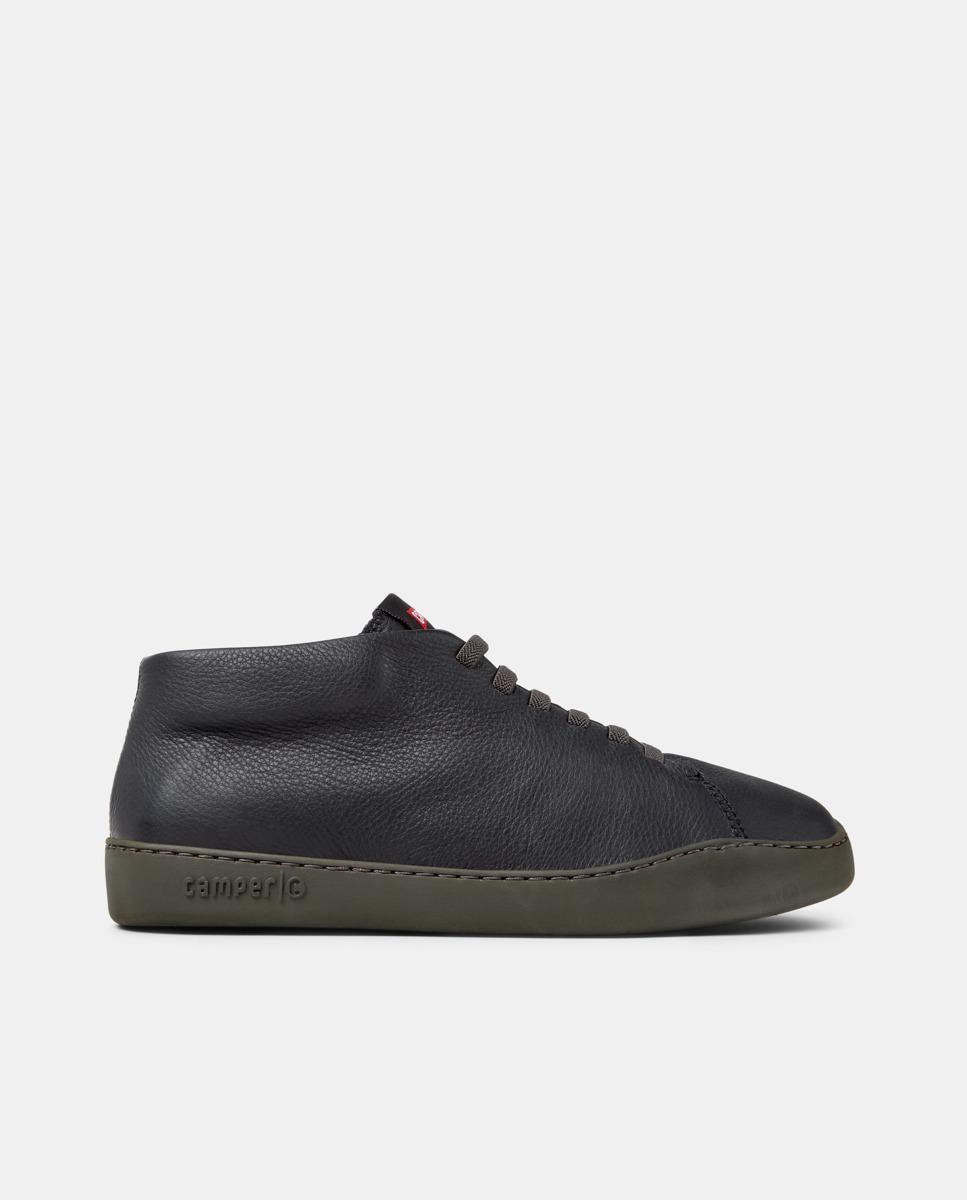 Sapatilhas de Pele Peu Touring com Atacadores Preto-1