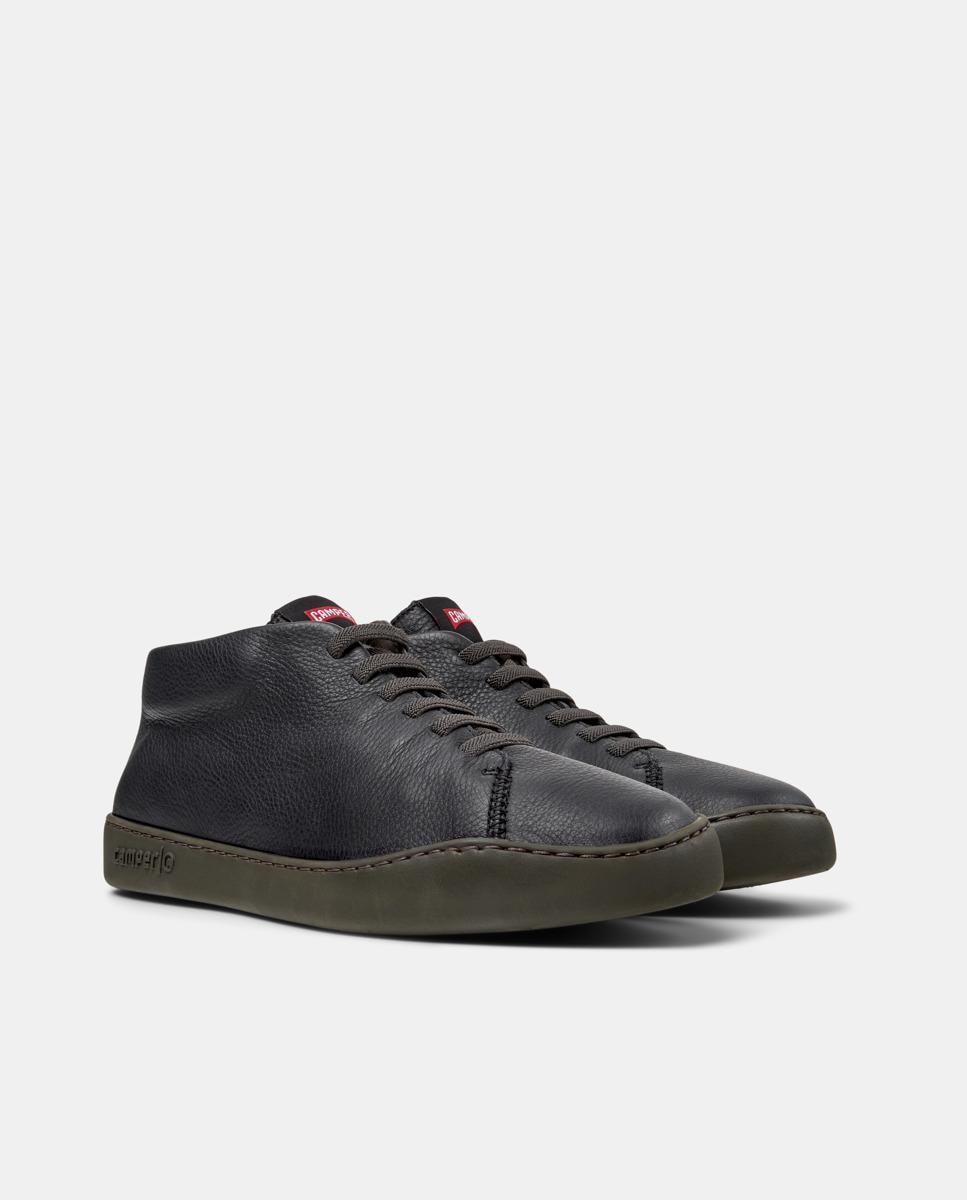 Sapatilhas de Pele Peu Touring com Atacadores Preto-5