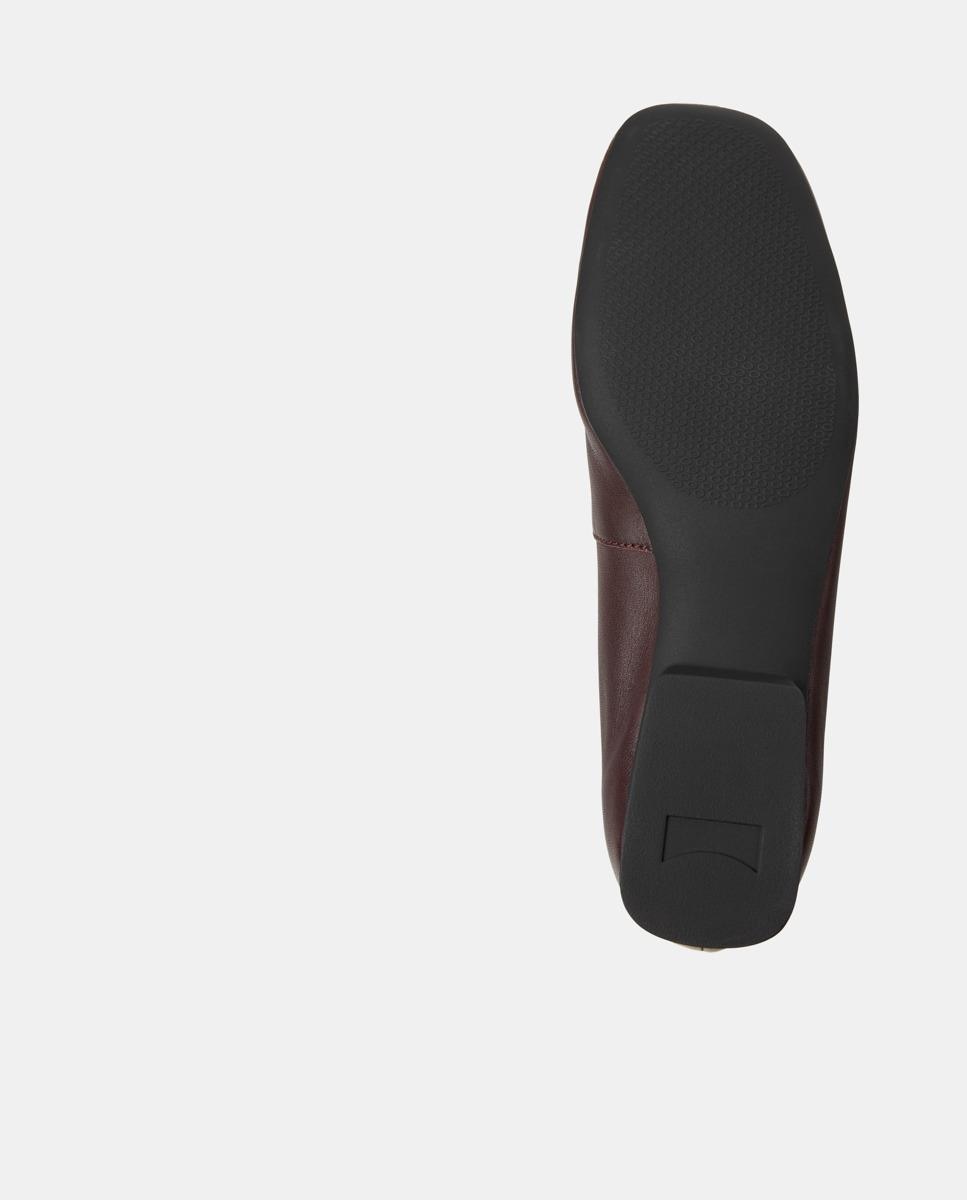 Sabrinas Casi Myra de Pele com Fivela Bordeaux-4