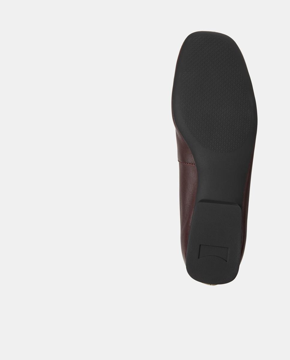 Sabrinas Casi Myra de Pele com Fivela Bordeaux-4