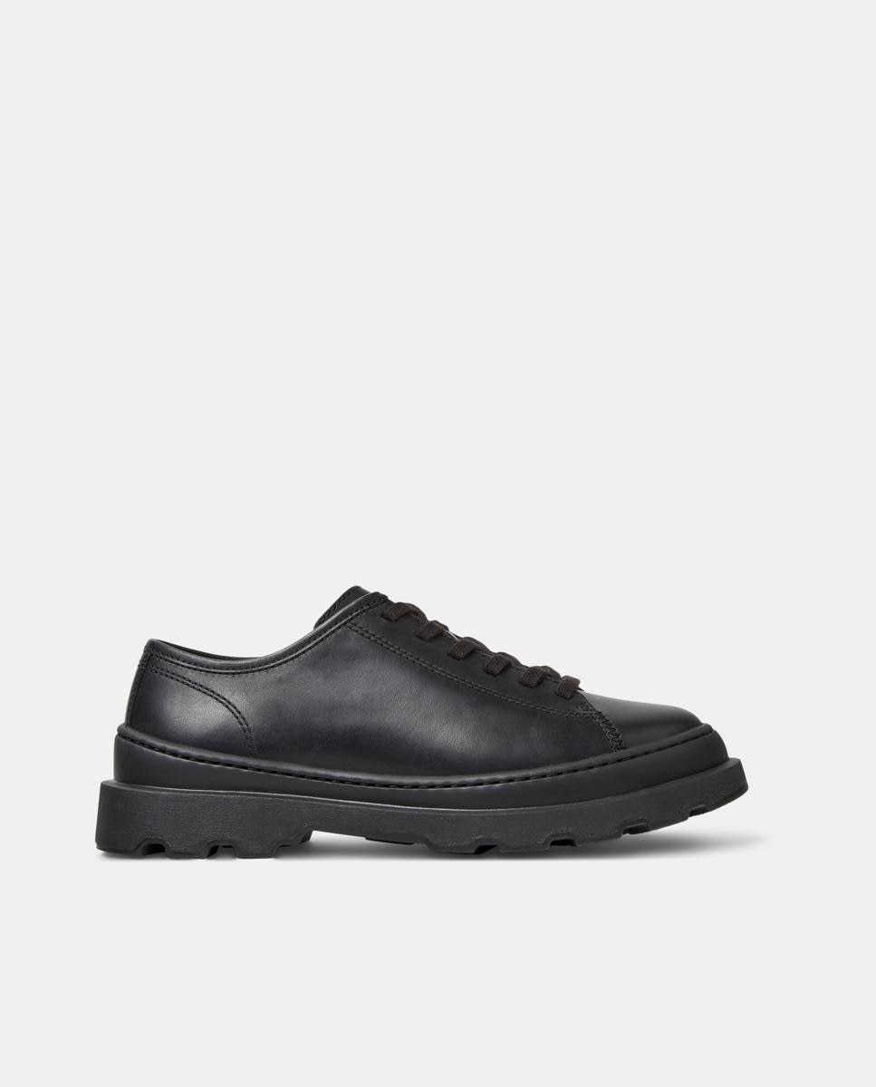 Sapatos de Cordões em Pele Brutus+ Preto-1