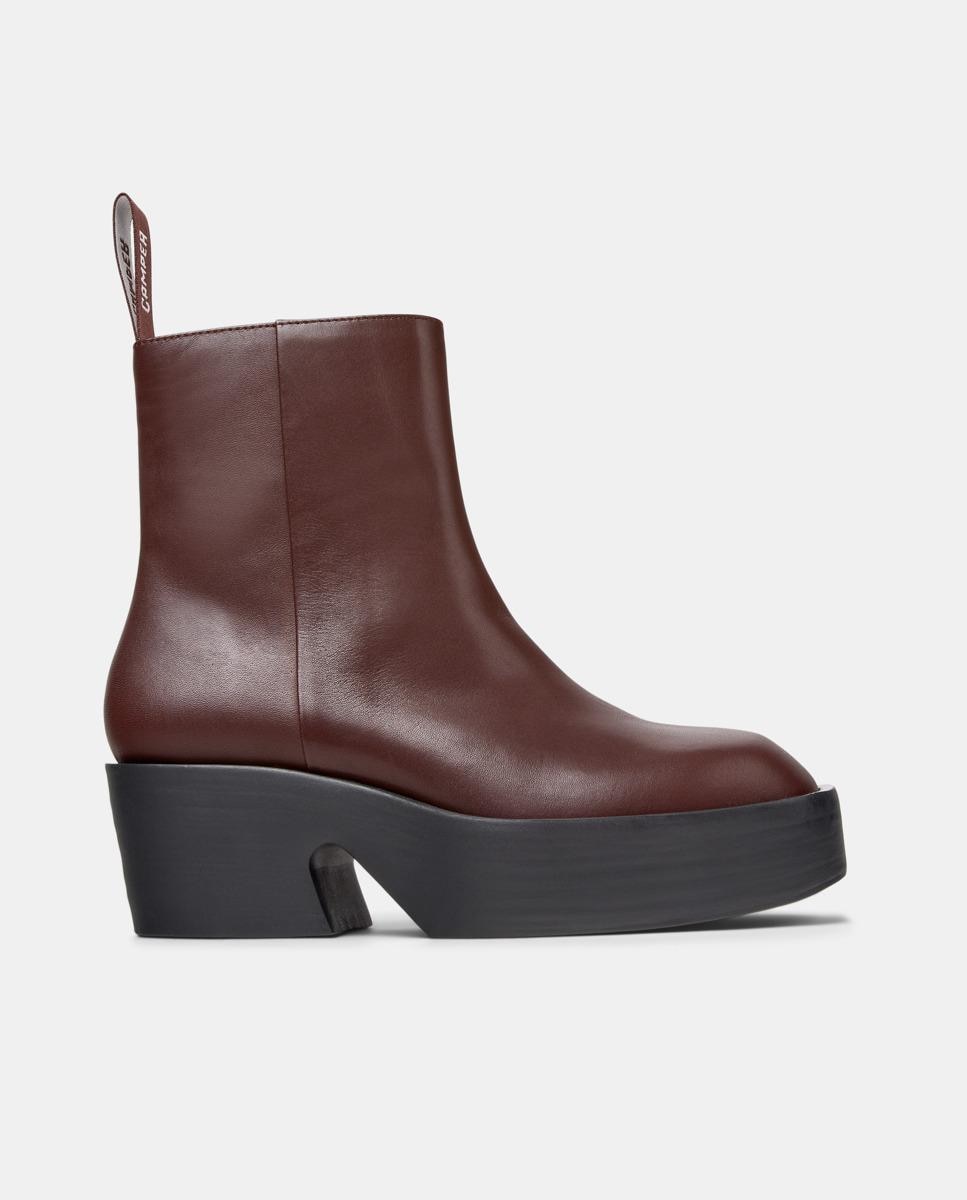 Botins de Pele Billie Castanho-escuro-1