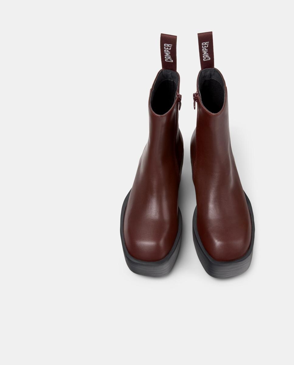 Botins de Pele Billie Castanho-escuro-2