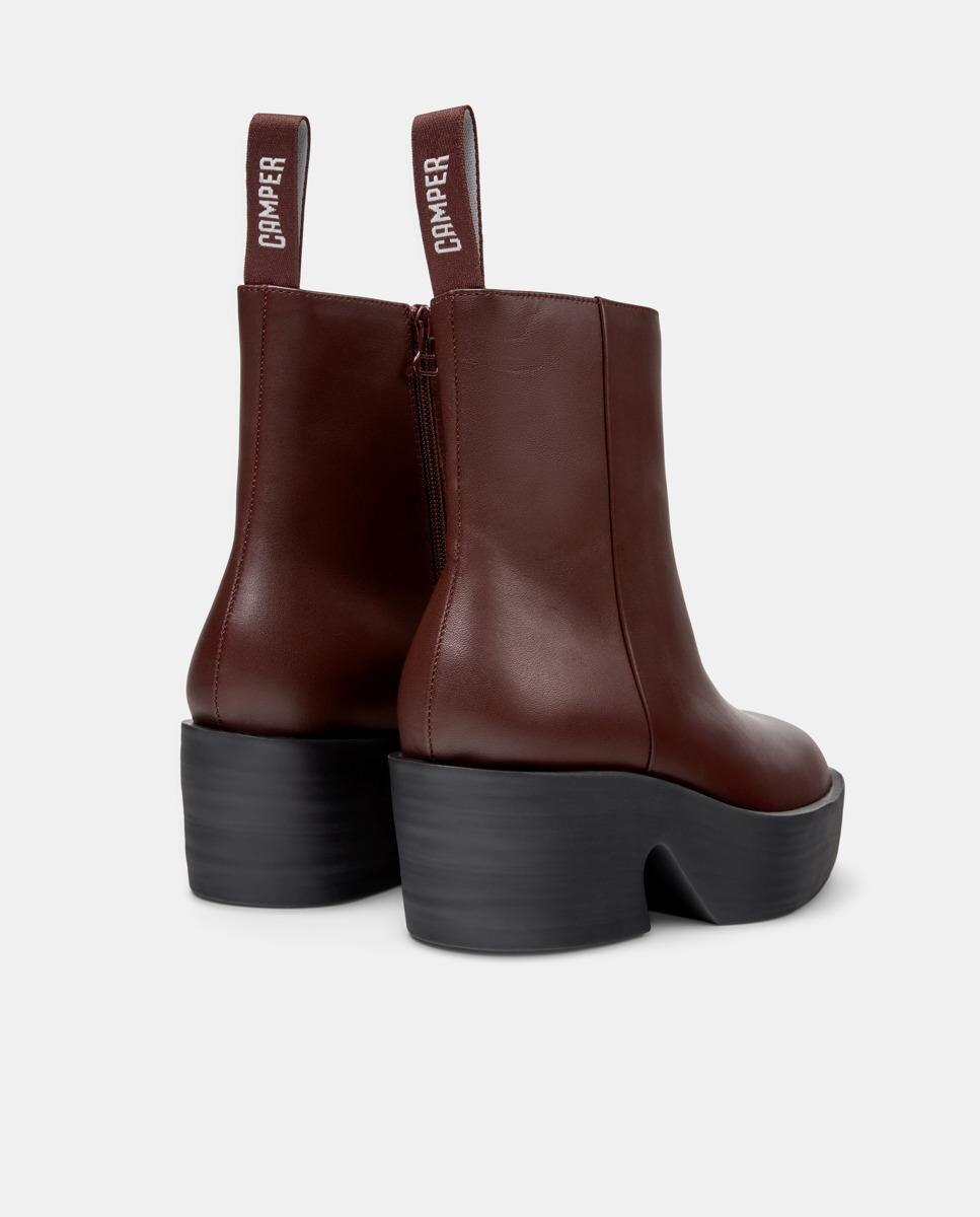 Botins de Pele Billie Castanho-escuro-3