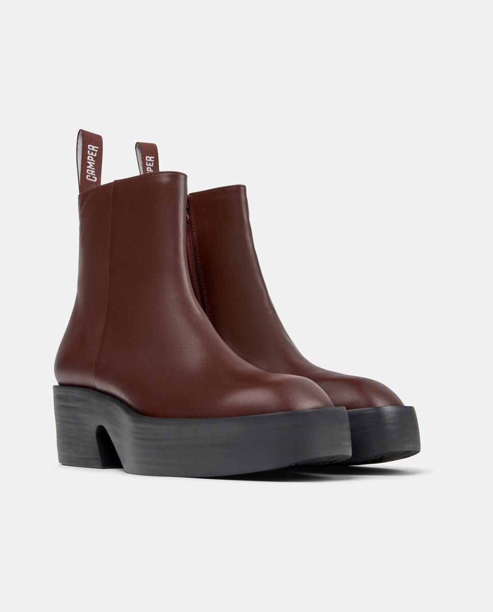Botins de Pele Billie Castanho-escuro-5