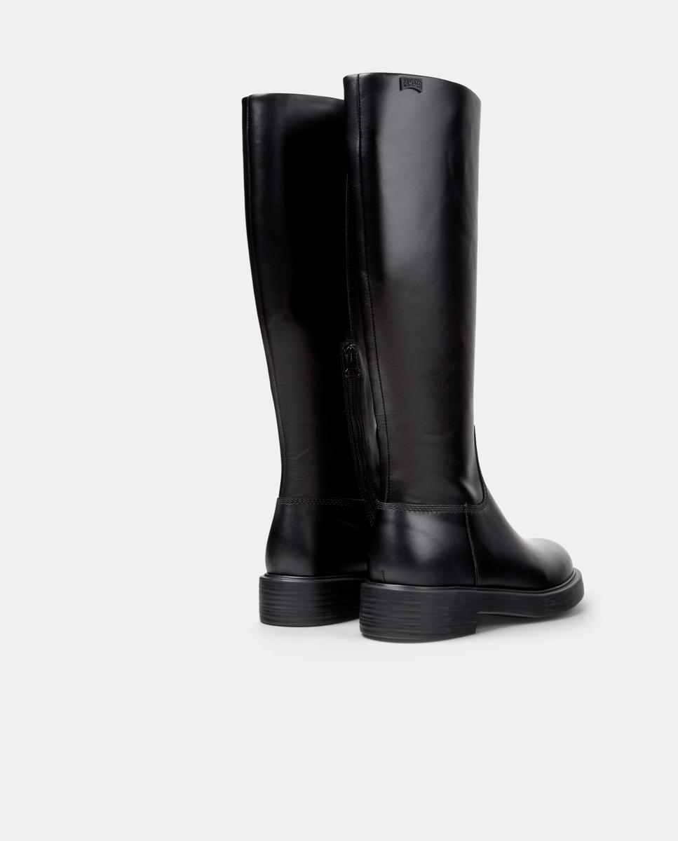 Botas Altas Dean de Pele Preto-3