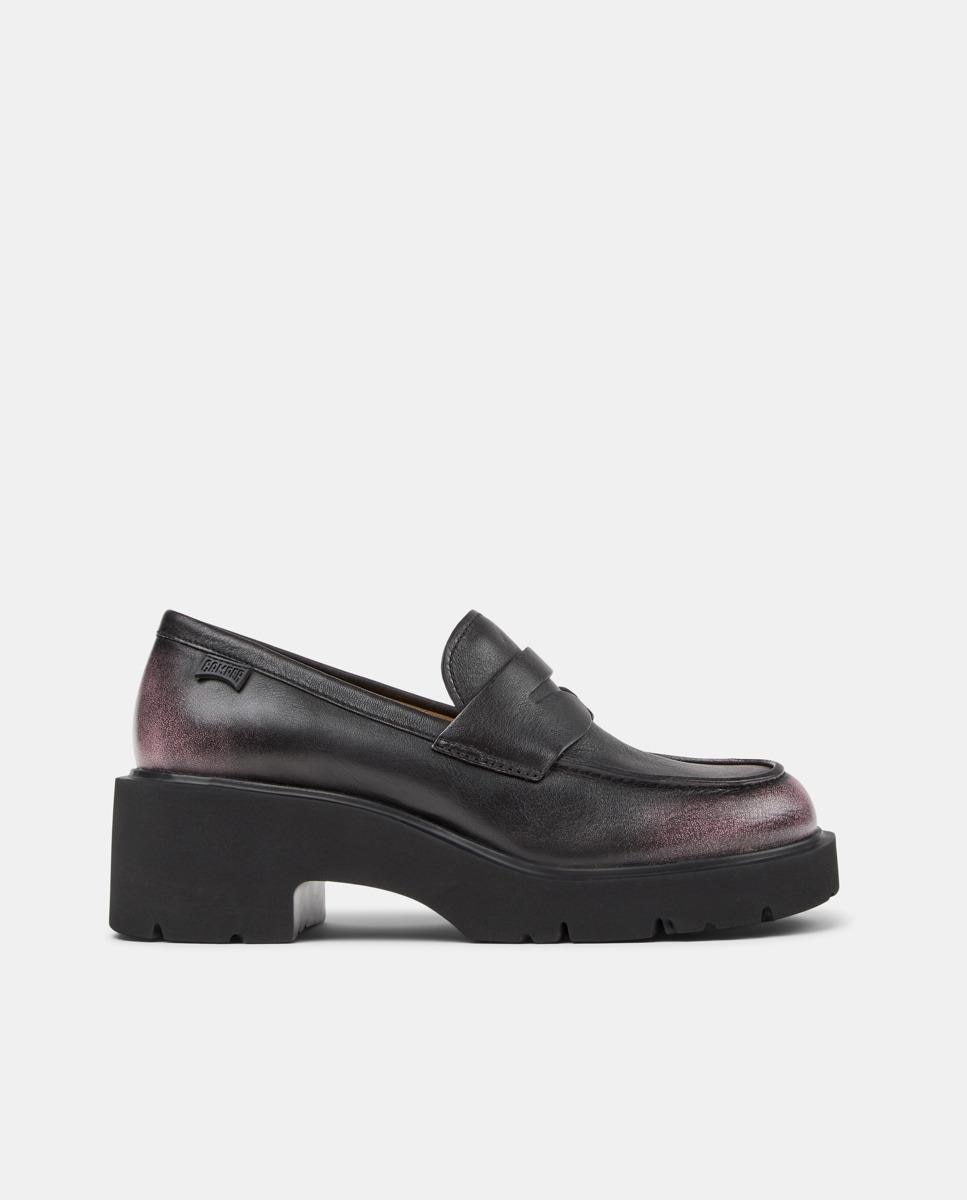 Imagem 0 de Mocassins Milah com Plataforma em Pele