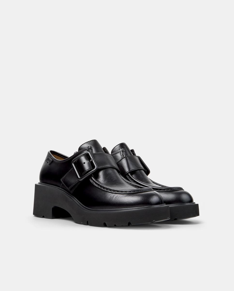 Sapatos de Salto Milah de Pele Preto-5