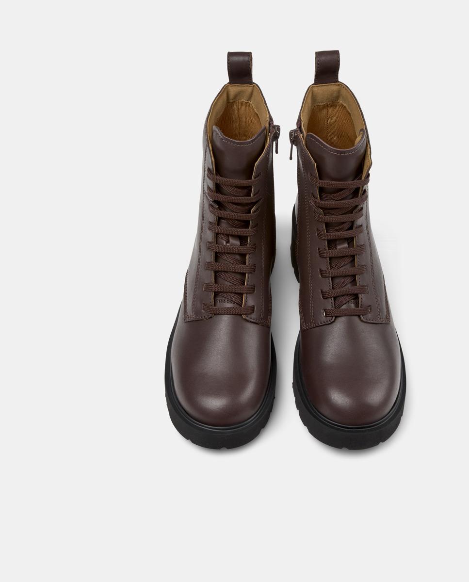 Botins de Pele Milah Castanho-escuro-2