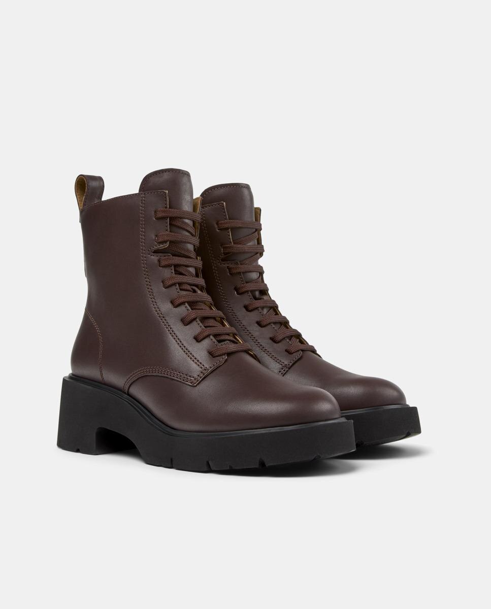 Botins de Pele Milah Castanho-escuro-5