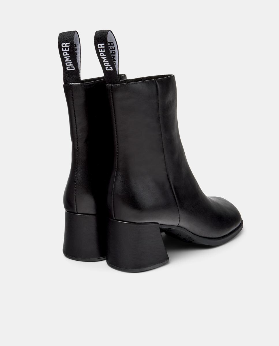 Botins de Pele Kora Preto-3