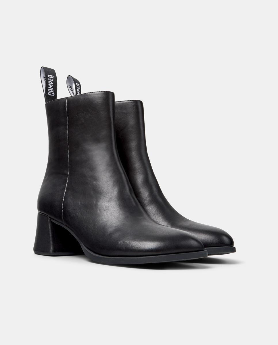 Botins de Pele Kora Preto-5
