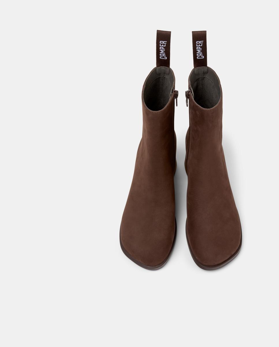 Botins de Pele Kora Castanho-escuro-2