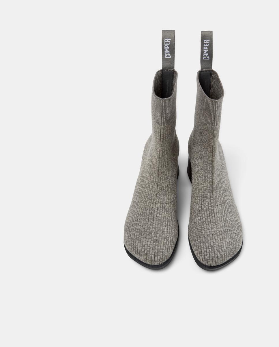 Botins Kora Tipo Meia Cinzento-2