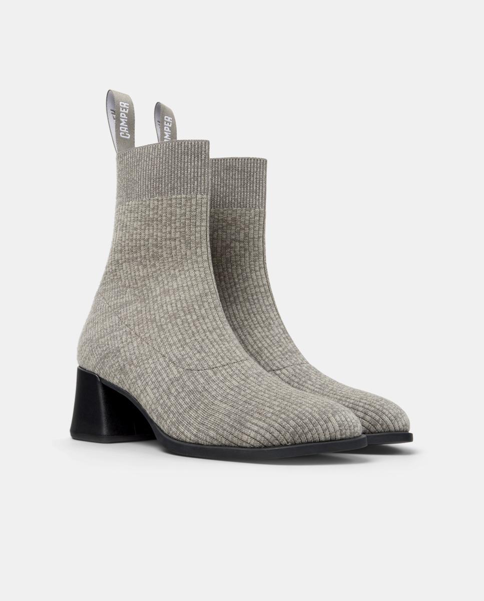 Botins Kora Tipo Meia Cinzento-5