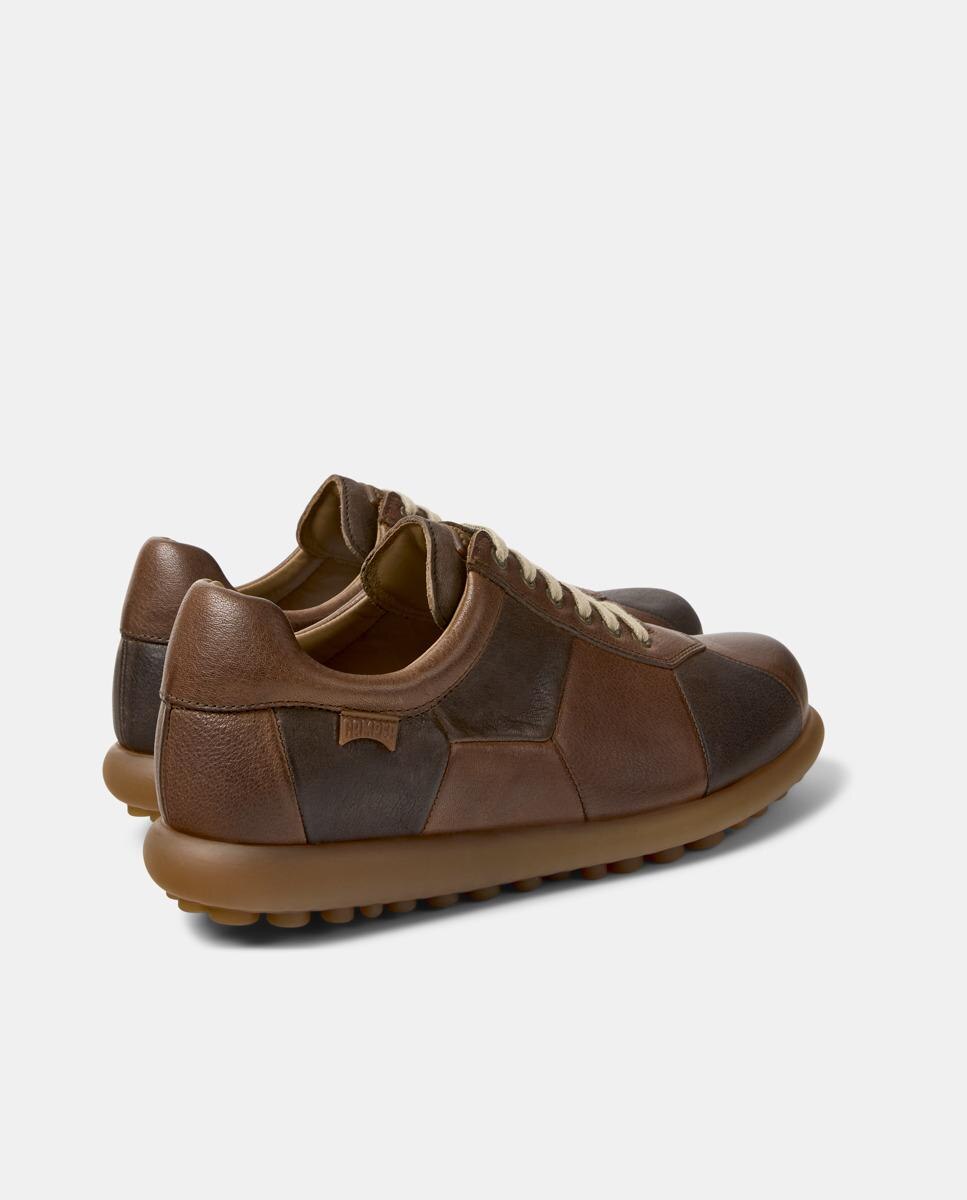 Sapatilhas Desportivas Pelotas Ariel Hella Twins de Pele Castanho-3