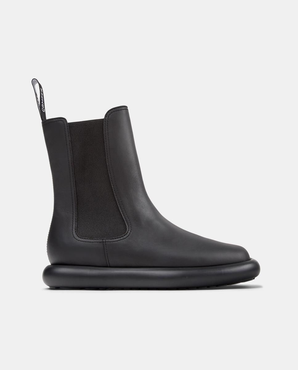 Botins de Pele Onda Preto-1