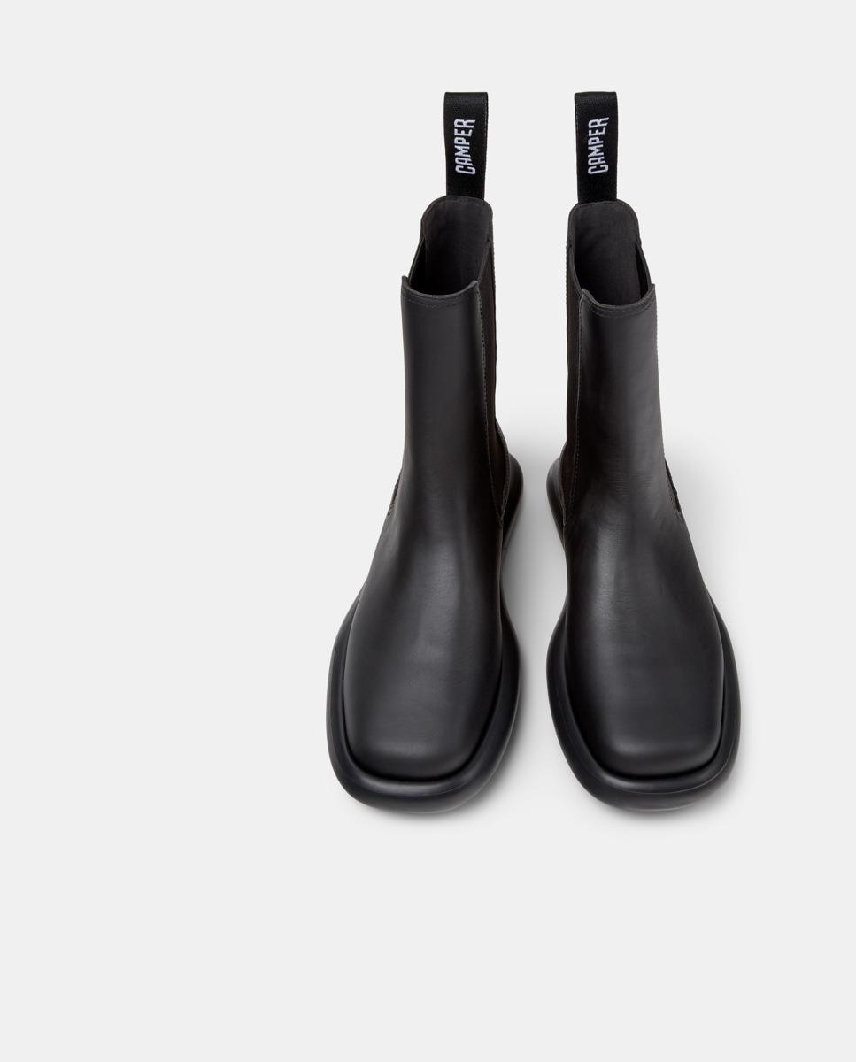 Botins de Pele Onda Preto-2