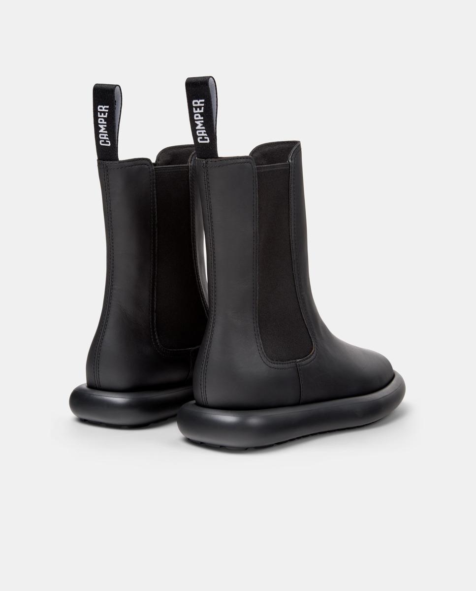 Botins de Pele Onda Preto-3