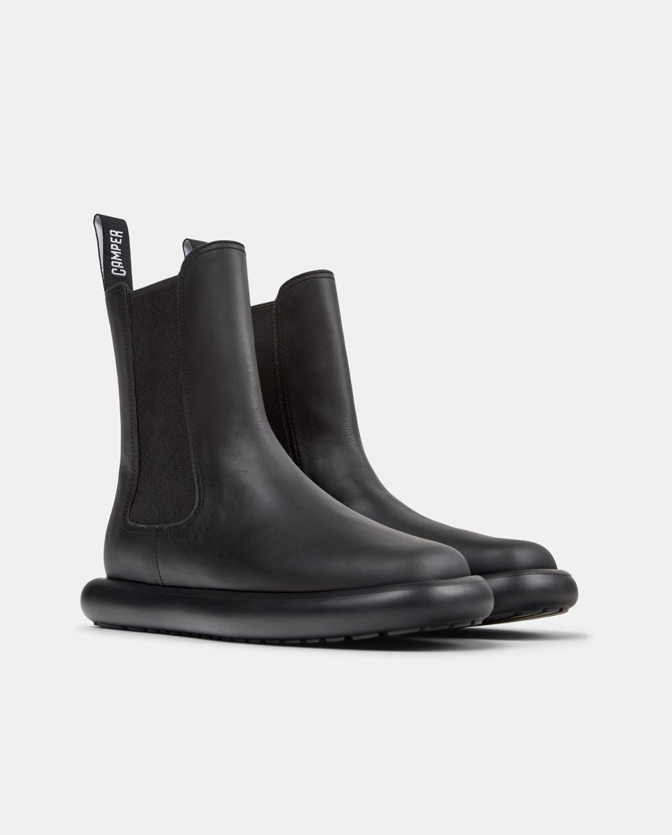 Botins de Pele Onda Preto-5