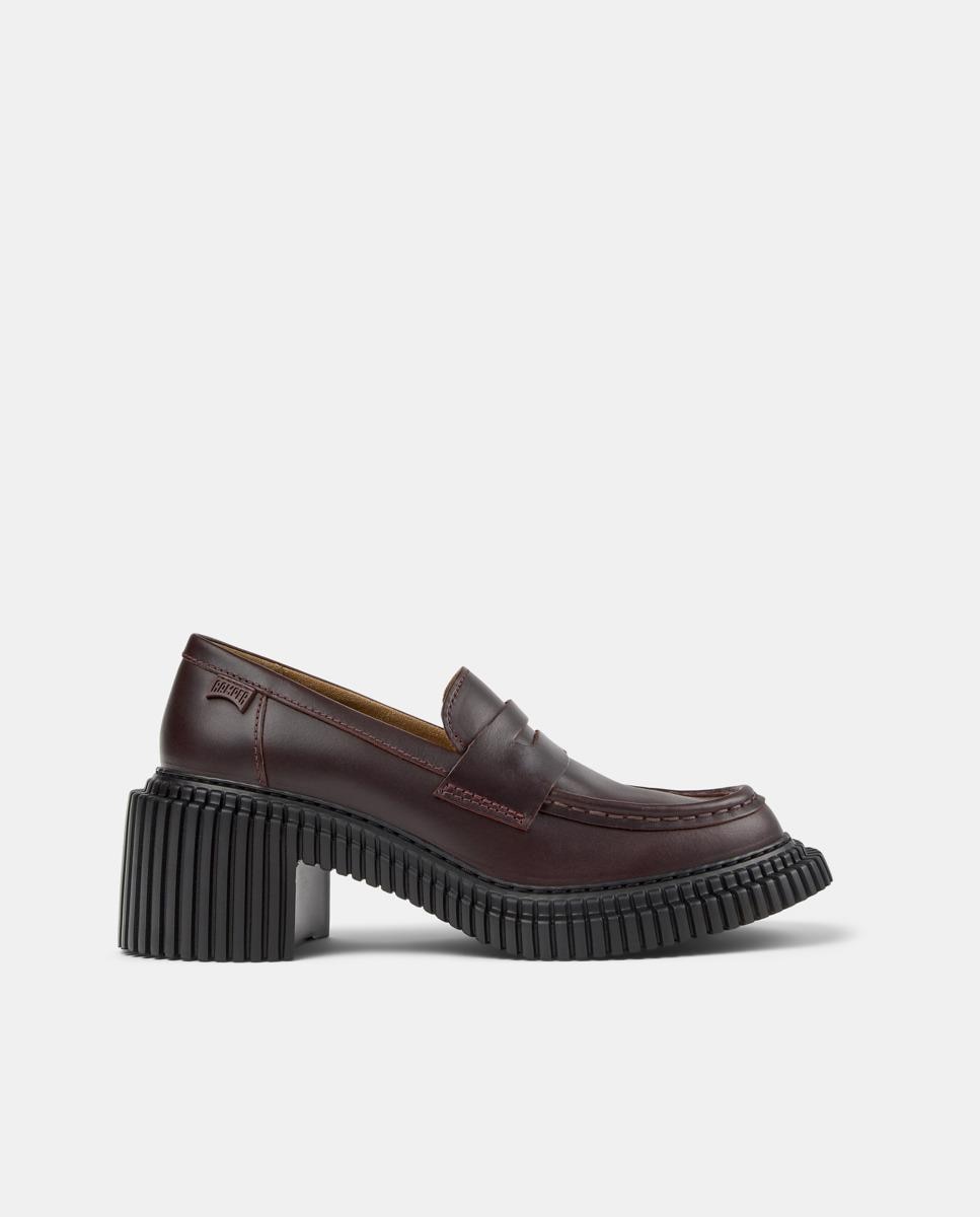 Mocassins Pix London com Salto Bordeaux-1