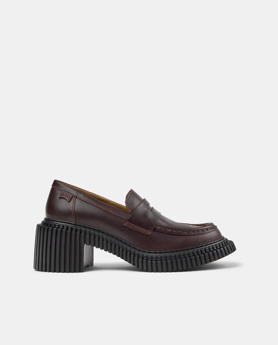 Mocassins Pix London com Salto Bordeaux-1