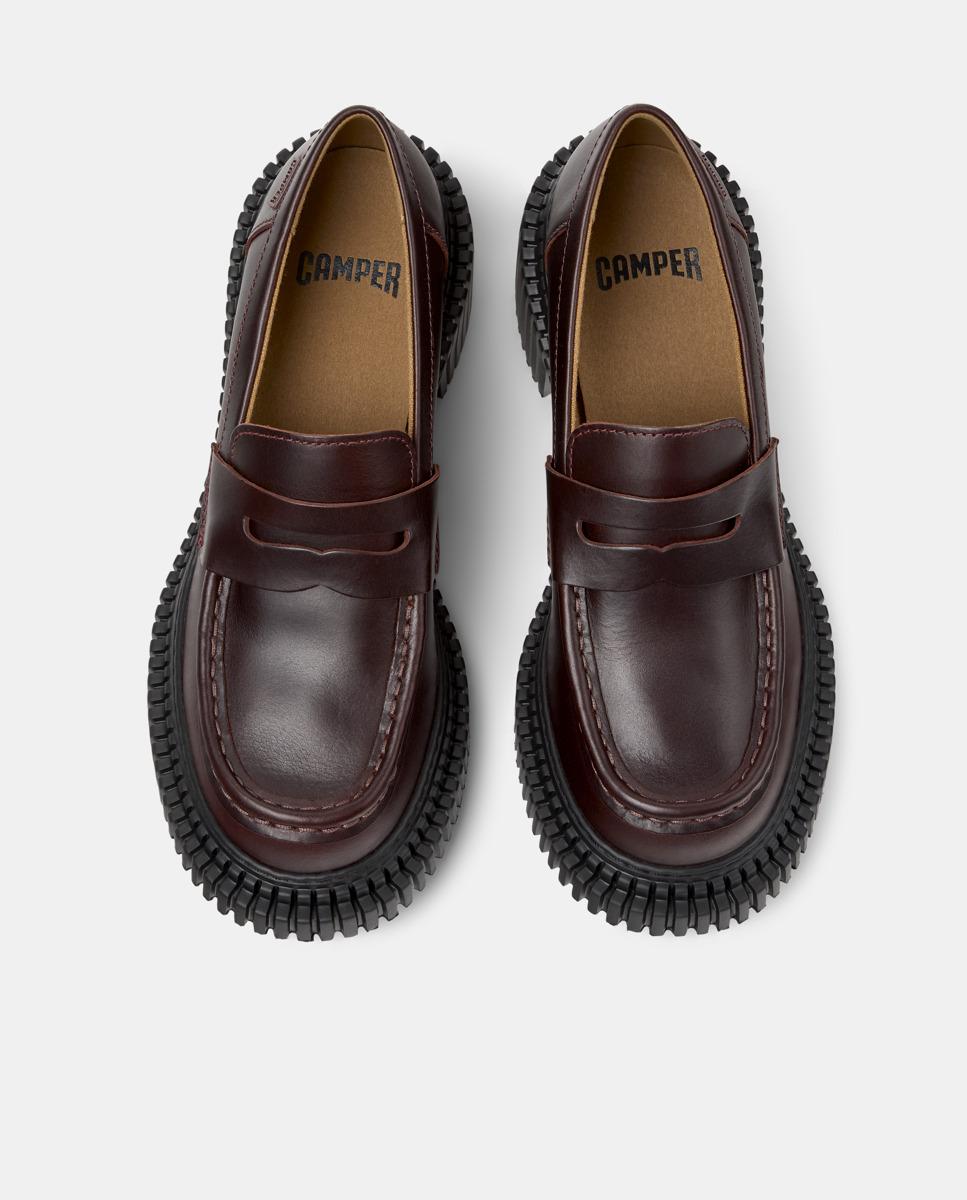 Mocassins Pix London com Salto Bordeaux-2