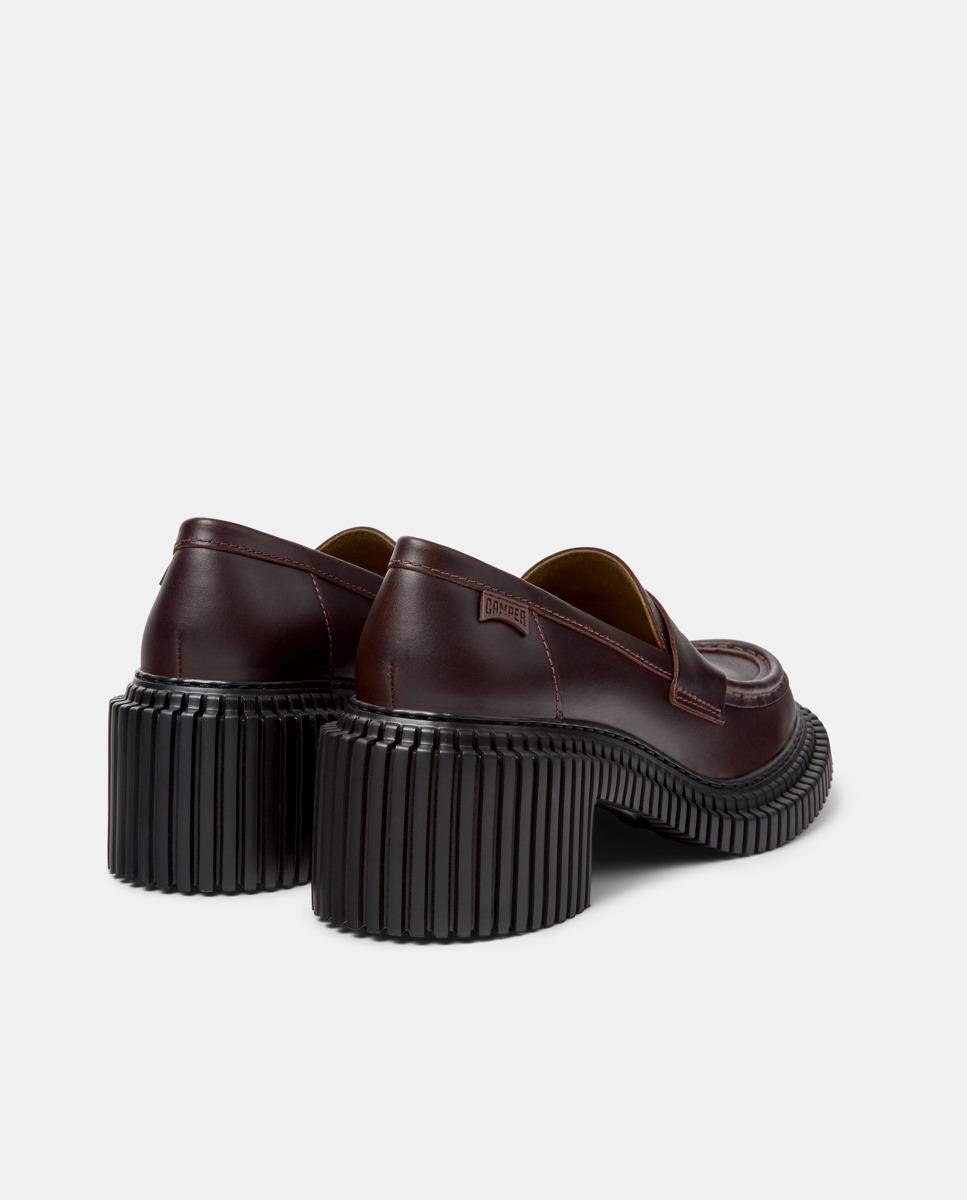 Mocassins Pix London com Salto Bordeaux-3