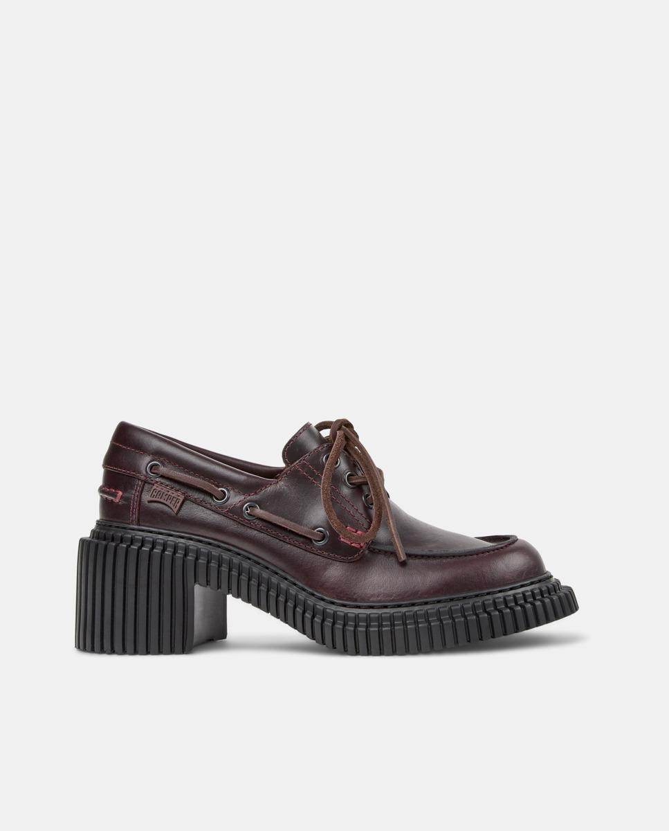 Mocassins Pix London com Cordões Bordeaux-1