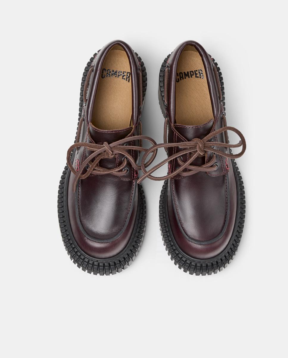 Mocassins Pix London com Cordões Bordeaux-2