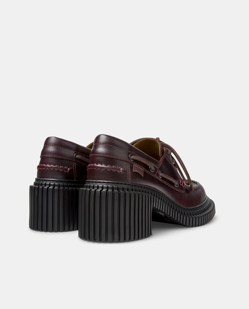Mocassins Pix London com Cordões Bordeaux-3