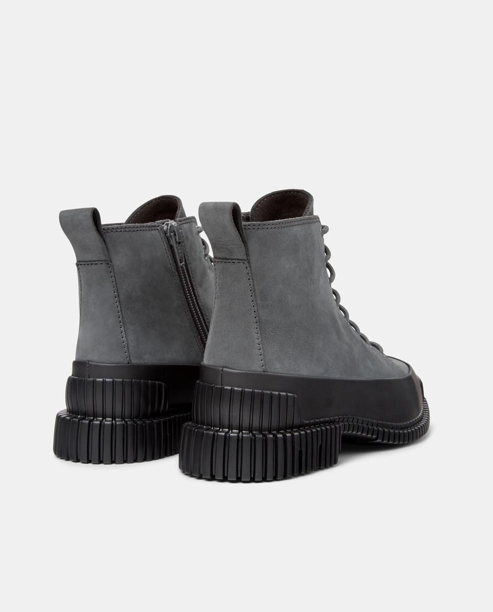 Botins de Pele Pix Cinzento-3