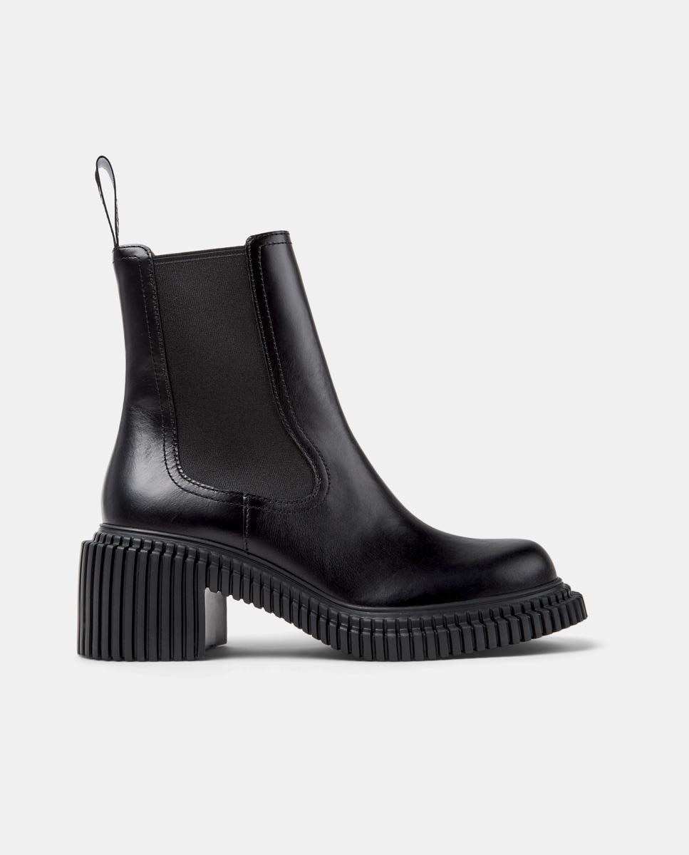 Botins de Pele Pix London Preto-1