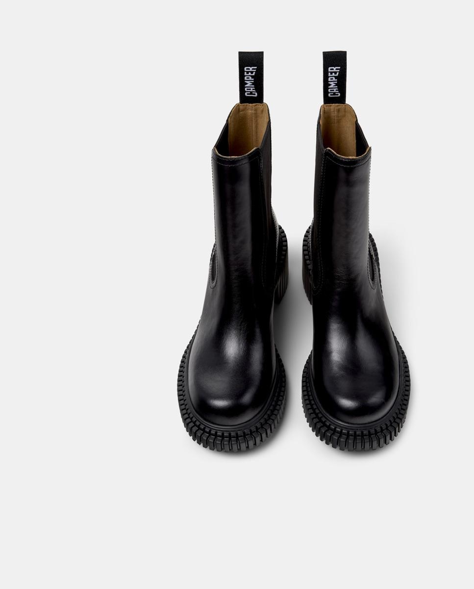 Botins de Pele Pix London Preto-2