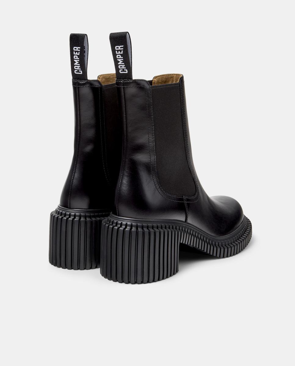 Botins de Pele Pix London Preto-3