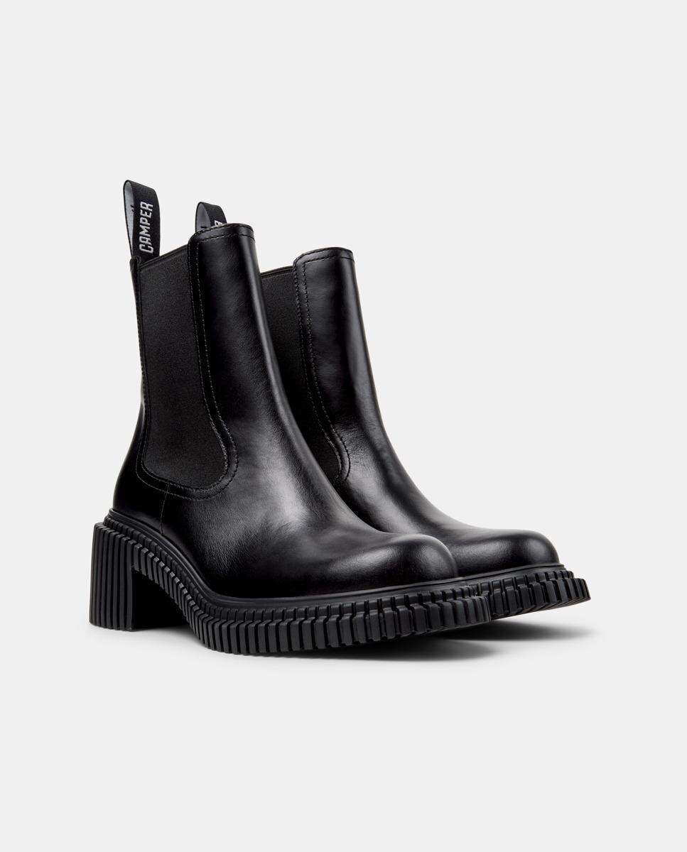 Botins de Pele Pix London Preto-5