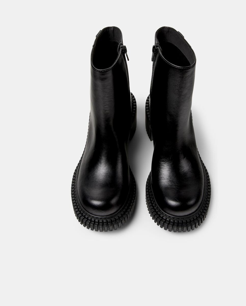 Botins de Pele Pix London Preto-2