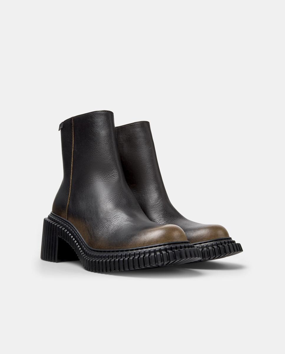 Botins de Pele Pix London Multicolor-5