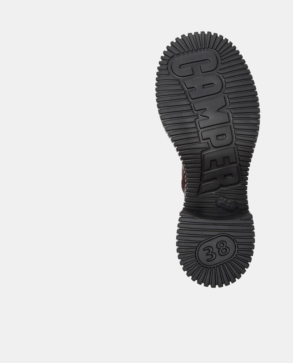 Botins de Pele Pix London Bordeaux-4